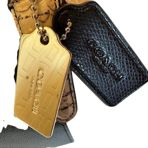 Authentic‎ Coach Ava Tote Large Black & Cream with Python Embossed Details - Picture 11 of 16